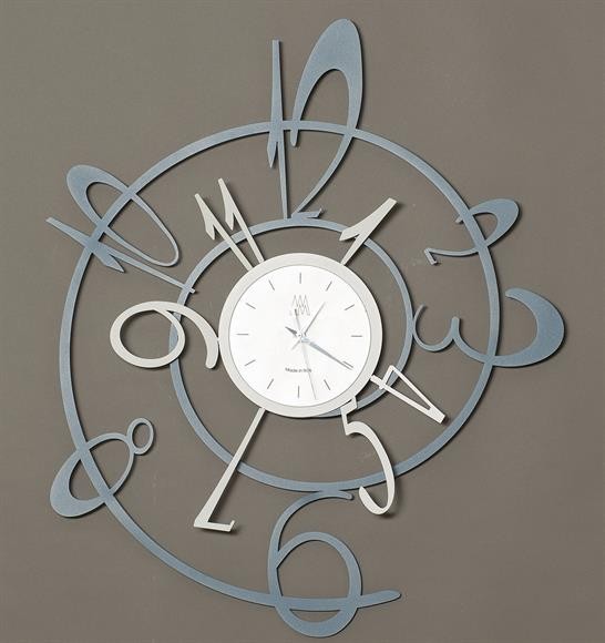 Arti e Mestieri New george orologio moderno da parete avion e bianco