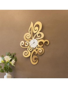 ARTI e MESTIERI: Noemi orologio da parete contemporaneo foglia oro in offerta