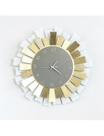 ARTI e MESTIERI: Lux orologio design particolare da parete bianco oro in offerta