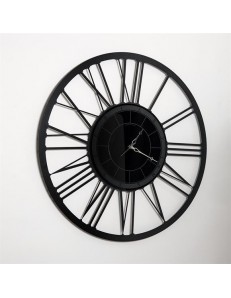 ARTI e MESTIERI: Big lux grande orologio da parete rotondo numeri romani nero in offerta 2