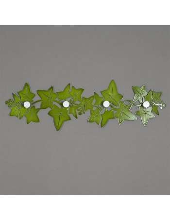 ARTI e MESTIERI: Edera appendiabiti da parete metallo verde trasparente in offerta