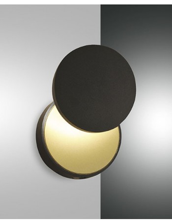 FABAS LUCE: Ara lampada a parete LED con pulsante warm white nera in offerta