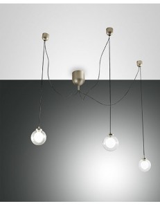 FABAS LUCE: Blog sospensione LED dimmerabile colore oro in metallo e vetro decentrata in offerta