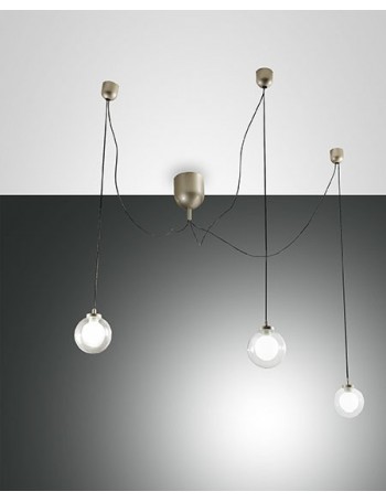 FABAS LUCE: Blog sospensione LED dimmerabile colore oro in metallo e vetro decentrata in offerta