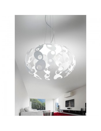 ANTEALUCE: Cloud sospensione LED metallo bianco 55cm in offerta