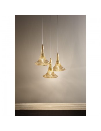 ANTEALUCE: Noa sospensione tripla ambra oro 18cm in offerta