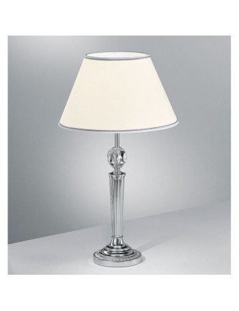 ANTEALUCE: Venice lampada da tavolo cromo paralume panna 45cm in offerta
