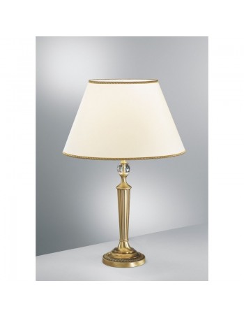 ANTEALUCE: Venice lampada da tavolo ottone paralume panna 45cm in offerta