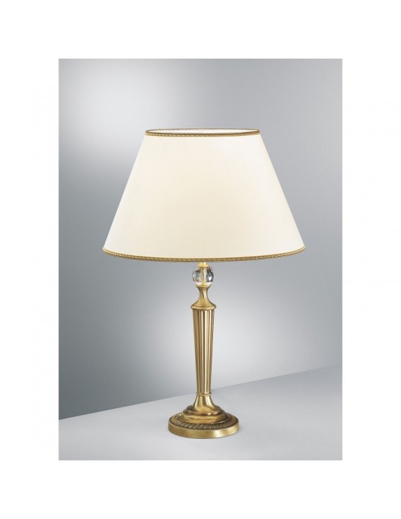 Venice Lampada Da Tavolo Ottone Paralume Panna 45cm