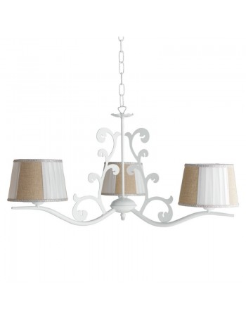 ONDALUCE: Lampadario 3 luci valzer rustico bianco in offerta