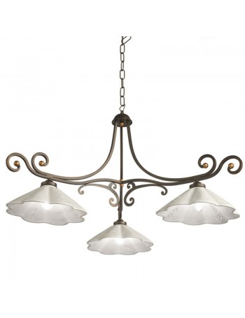 ONDALUCE: Bilanciere 3 luci in rustico bronzo in offerta