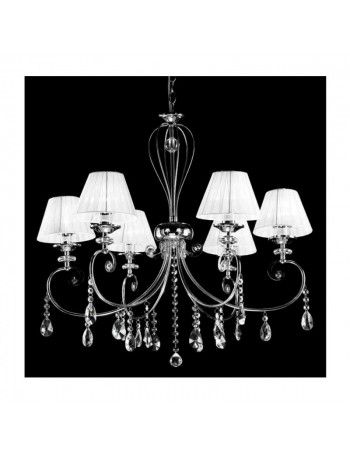 ONDALUCE: Capri lampadario 6 luci cromo con cristalli in offerta