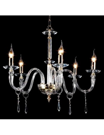 ONDALUCE: Lampadario in vetro 5 luci spagnolo in offerta