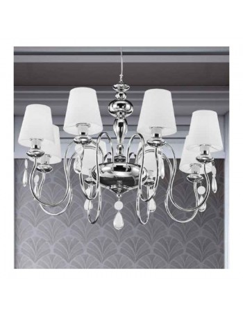 ONDALUCE: Alias lampadario 6 luci in metallo cromo in offerta