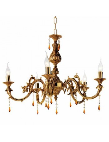 ONDALUCE: Lampadario classico 5 luci in ottone oro in offerta