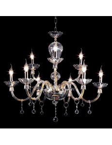 ONDALUCE: Roxanne lampadario 9 luci in vetro in offerta