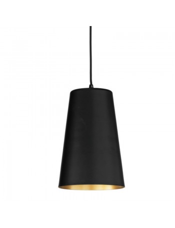 ONDALUCE: Pail sospensione in metallo nero oro 25cm in offerta