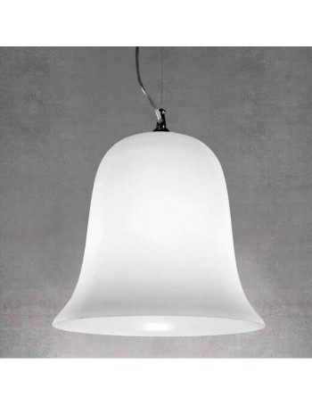 ONDALUCE: Sospensione campanula vetro bianco 33cm in offerta