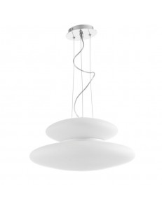 ONDALUCE: Pagoda sospensione in vetro bianco 50cm in offerta