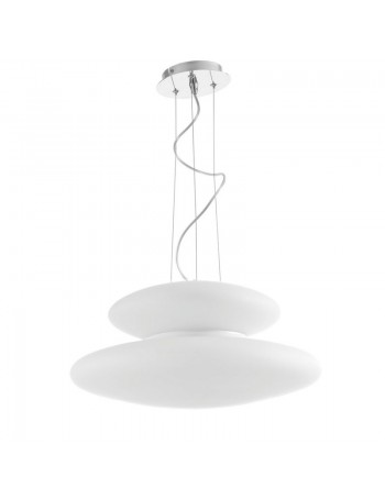ONDALUCE: Pagoda sospensione in vetro bianco 50cm in offerta