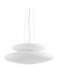 ONDALUCE: Pagoda sospensione in vetro bianco 60cm in offerta