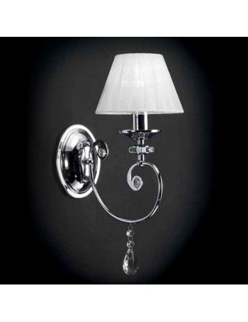 ONDALUCE: Capri applique 1 luce cromo con cristalli in offerta