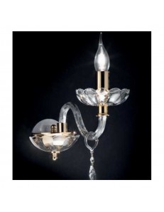 ONDALUCE: Brigida applique 1 luce in cristallo e vetro in offerta