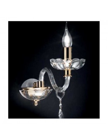 ONDALUCE: Brigida applique 1 luce in cristallo e vetro in offerta