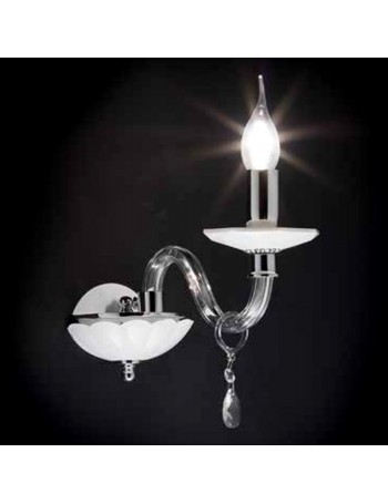 ONDALUCE: Livia applique 1 luce in vetro e cristallo in offerta