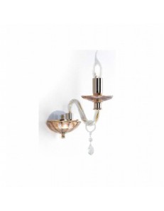 ONDALUCE: Cecilia applique in vetro e cristallo ambra in offerta