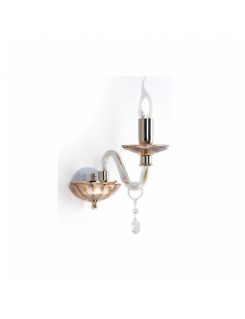 ONDALUCE: Cecilia applique in vetro e cristallo ambra in offerta