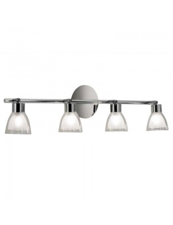 ONDALUCE: Linea applique con 4 faretti spot cromo in offerta