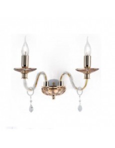 ONDALUCE: Cecilia applique 2 luci vetro e cristallo ambra in offerta