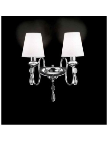 ONDALUCE: Alias applique 2 luci in metallo cromo in offerta