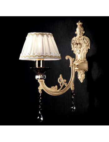 ONDALUCE: Applique classico 1 luce ottone avorio in offerta
