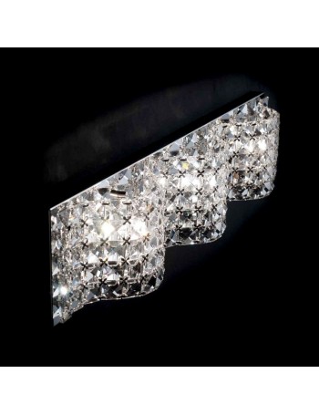 ONDALUCE: Vigo clear applique 3 luci con cristalli in offerta