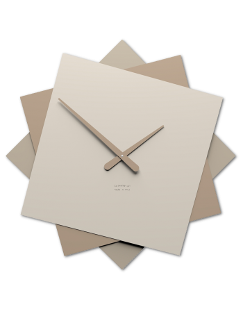 CALLEADESIGN: Foy orologio da parete quadrato legno bicolore lino in offerta