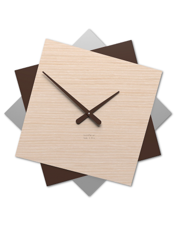 CALLEADESIGN: Foy orologio da parete quadrato rovere decape legno bicolore in offerta