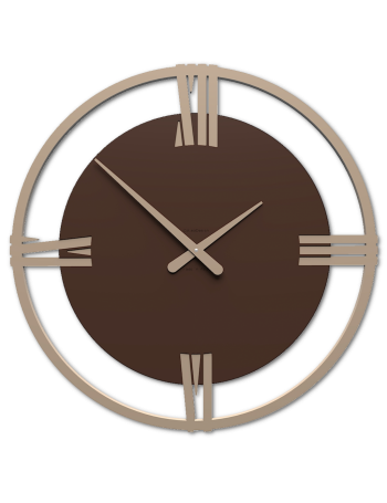 CALLEADESIGN: Sirio orologio da parete rotondo legno bicolore cioccolato 60cm in offerta