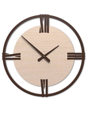 CALLEADESIGN: Sirio orologio da parete rotondo legno rovere decape bicolore 60cm in offerta