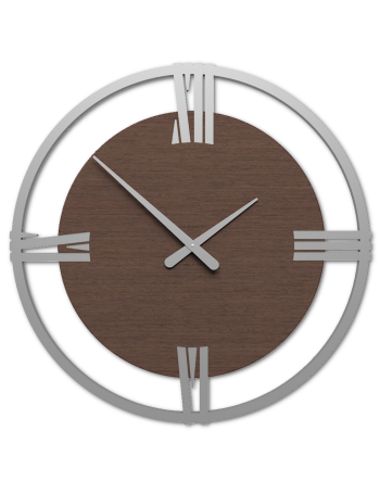 CALLEADESIGN: Sirio orologio da parete rotondo legno rovere wenge bicolore 60cm in offerta