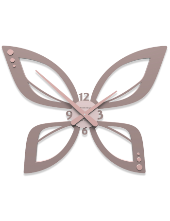CALLEADESIGN: Orologio parete particolare design farfalla moderno legno color grigio prugna in
