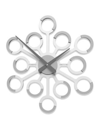 CALLEADESIGN: Big bang orologio da parete legno stilizzato cerchi bianco grigio in offerta