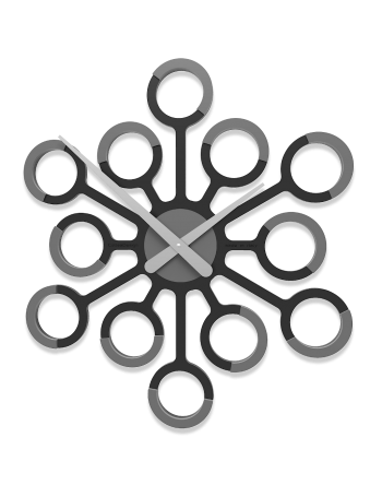 CALLEADESIGN: Big bang orologio da parete legno stilizzato cerchi nero grigio in offerta