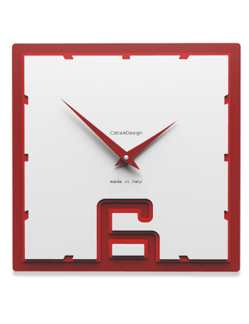 CALLEADESIGN: Soffio orologio da parete in legno quadrato rosso in offerta