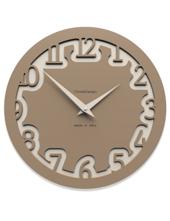 CALLEADESIGN: Labirinto orologio da parete in legno rotondo moderno color caffelatte in offerta