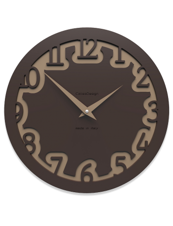 CALLEADESIGN: Labirinto orologio da parete rotondo in legno color cioccolato in offerta