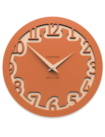 CALLEADESIGN: Labirinto orologio da parete rotondo in legno color terracotta in offerta