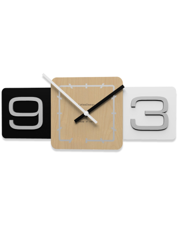 CALLEADESIGN: Sessanta orologio da parete legno nero 3 elementi in offerta