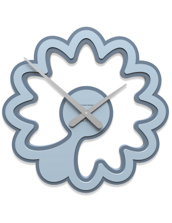 CALLEADESIGN: Ely orologio da parete design fiore in legno azzurro polvere in offerta
